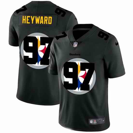 Pittsburgh Steelers 97 Cameron Heyward Men Nike Team Logo Dual Overlap Limited NFL Jersey Black